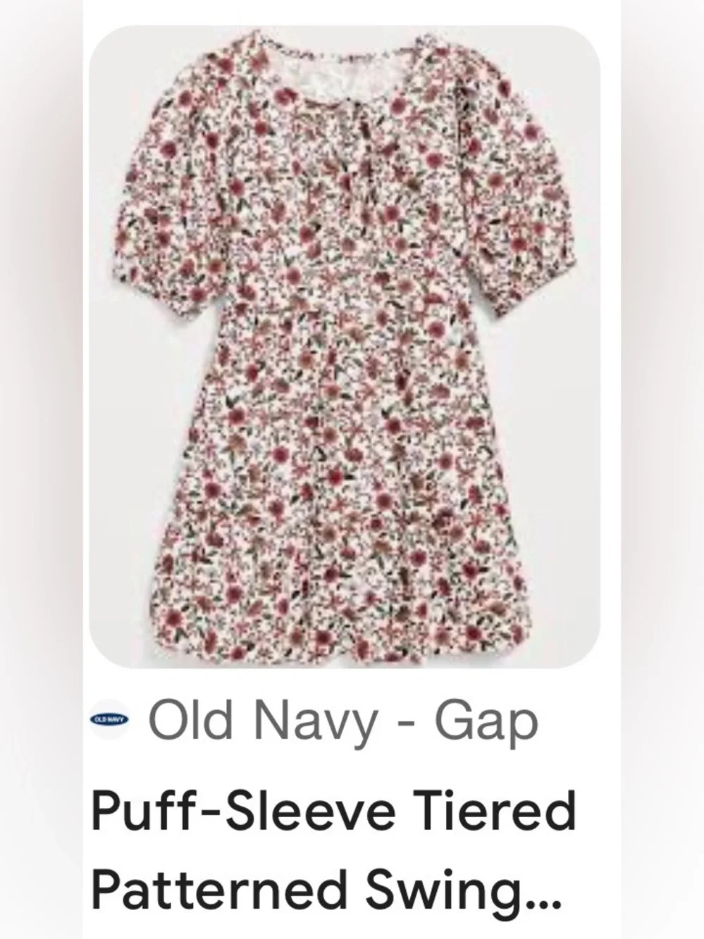 Old Navy Floral Peasant Dress - Floral Print